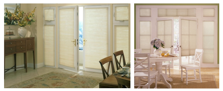 Cellular Shades are great for french doors!