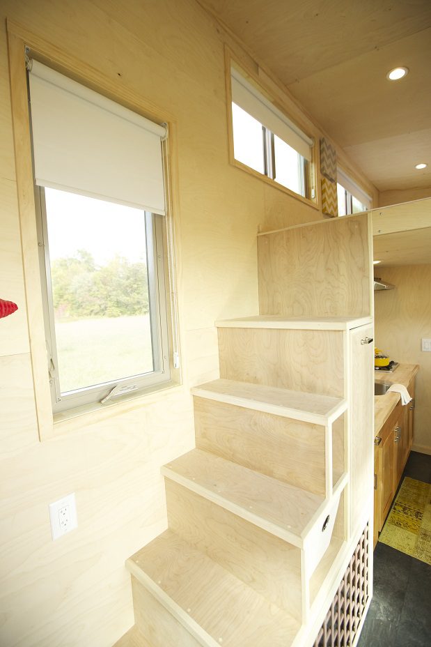 Take a tour to the second floor in this tiny house.
