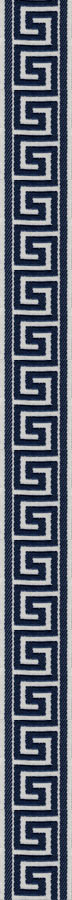 Greek Key Navy/White