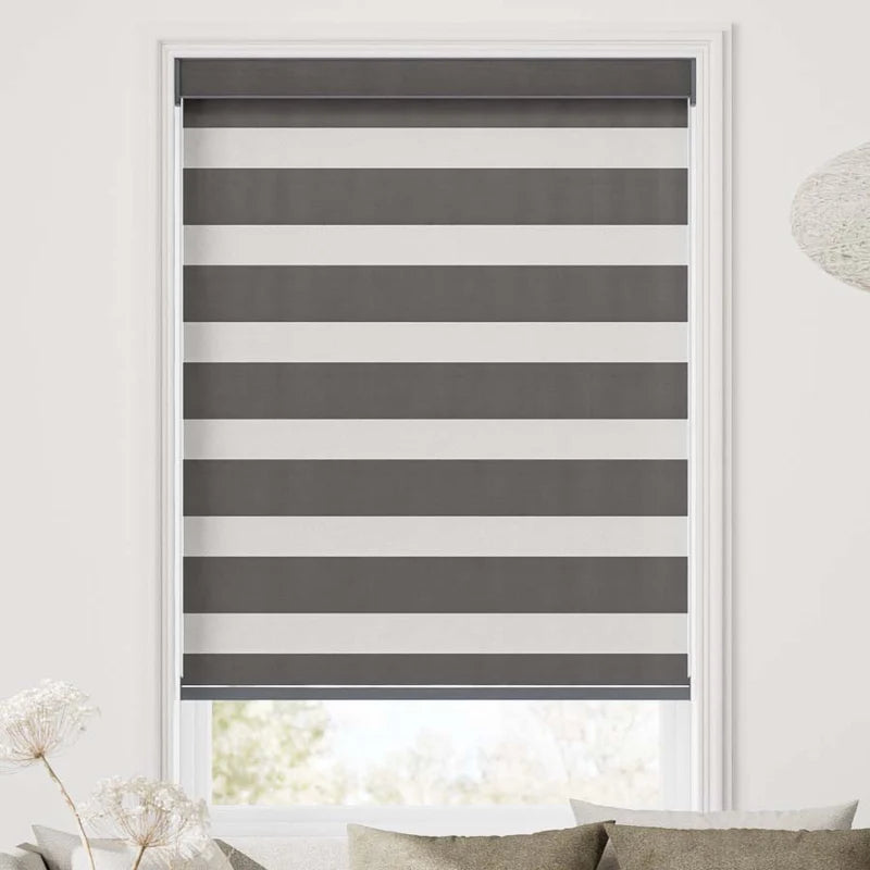 Room darkening zebra shades