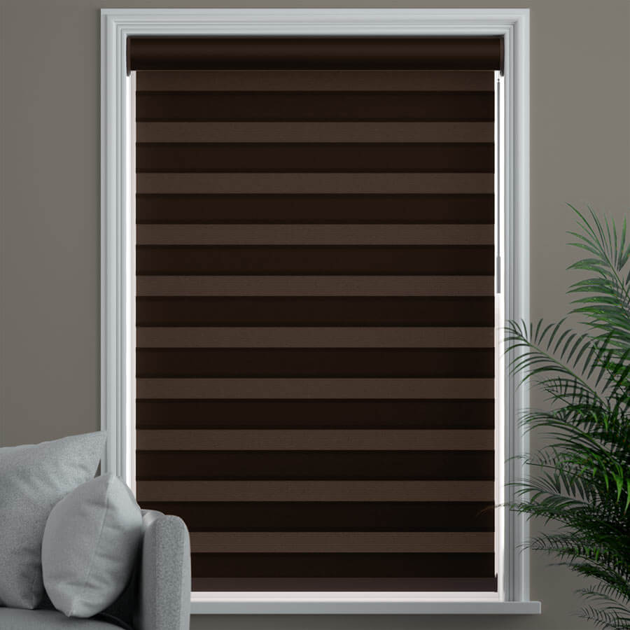 Cordless Zebra Blinds Window Blinds and Shades Dual Layer  Roller Shades, Sheer or Privacy Light Control [ White 49 W x 56 H] Custom  Cut to Size, 18 to 72 inch