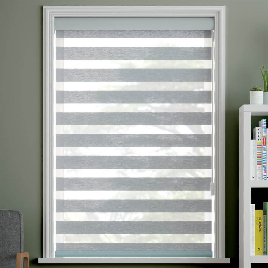 Sol Royal DL2 Double Layer Zebra Window Blind Day Night LxW 150x100cm LinenOptic 