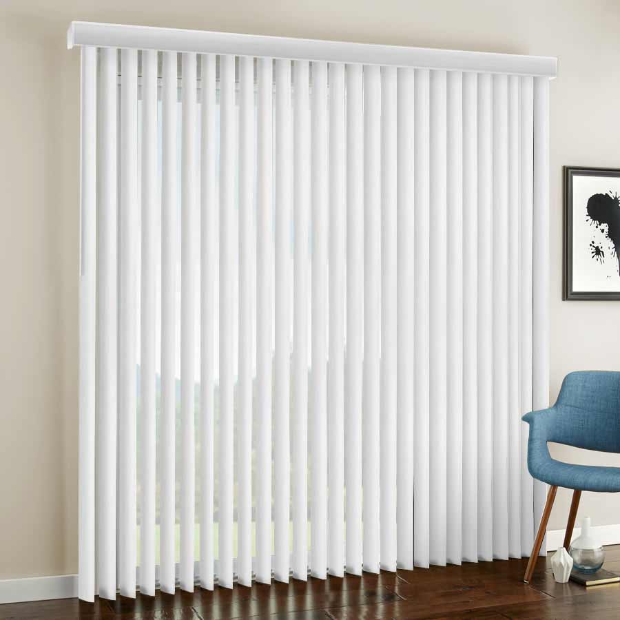 WHITE or CREAM Made To Measure VERTICAL BLINDS Complete Blinds Breedon Fabric 