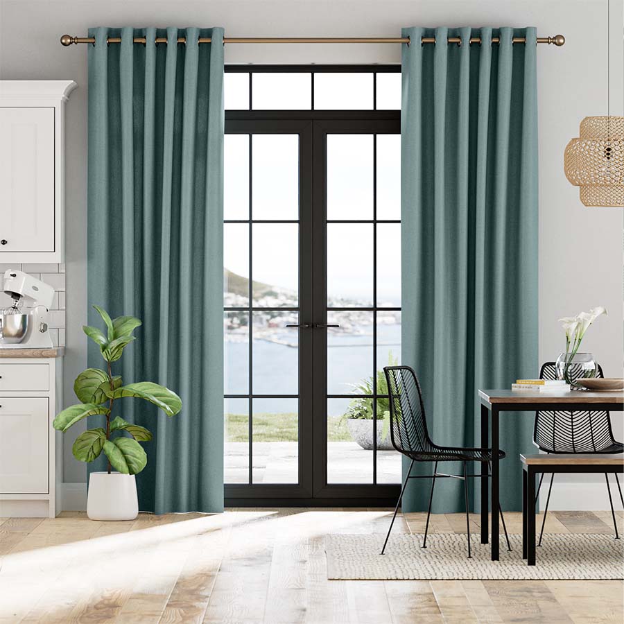 Classic Fabric Kitchen Curtains 2 Panel Set Window Drapes 55" X 39" 