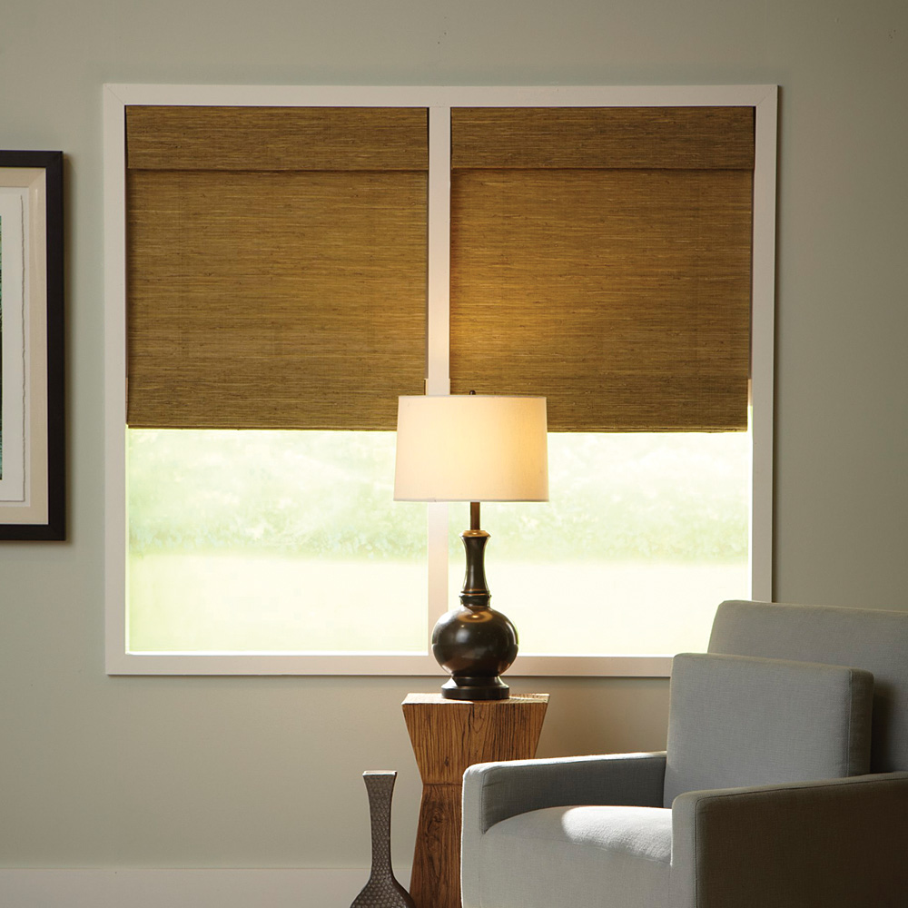 Woven Wood Shades offer just the right amount of privacy.